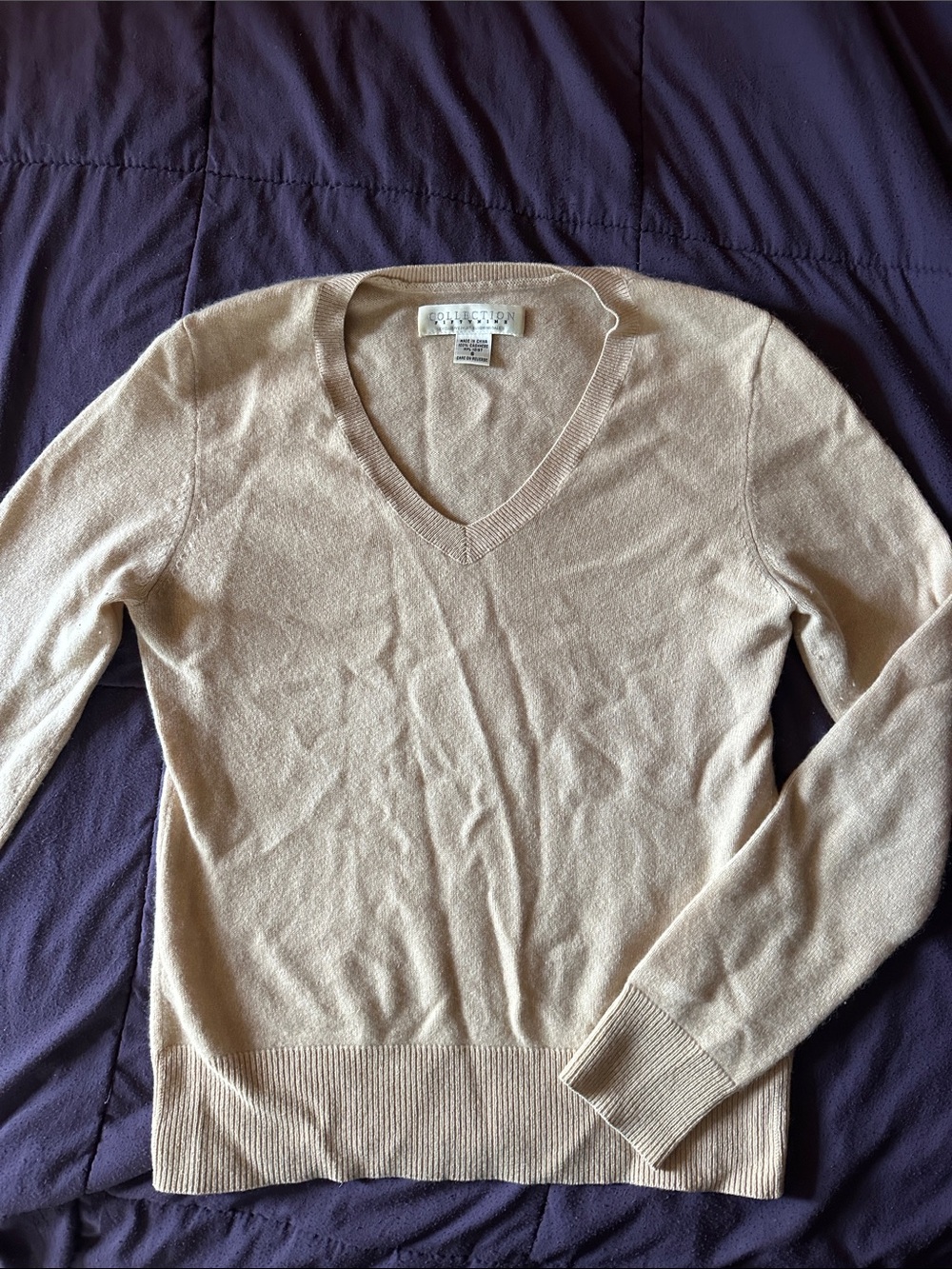 Collection B Cream V-Neck Sweater